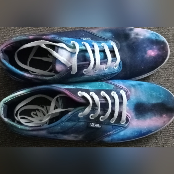 Womens Van's Cosmic Space Galaxy Tennis Shoes Size 7 1/2